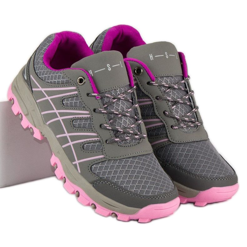 Chaussures de sport pour femmes gris rose 1