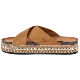 Flyfor Chaussons boho camel brun 3