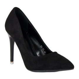 Talons noirs en daim le noir 1