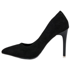 Talons noirs en daim le noir 2