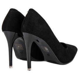 Talons noirs en daim le noir 3