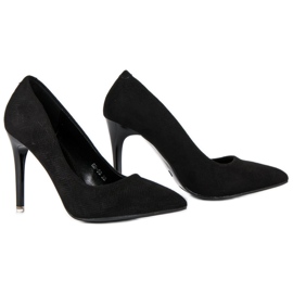 Talons noirs en daim le noir 4