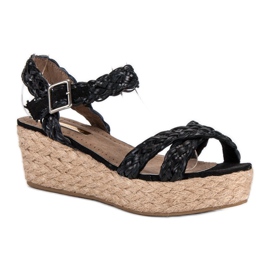 Corina Sandales espadrilles noires le noir 1