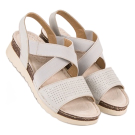 Sandales vinceza à enfiler brun gris multicolore 1 Sandales vinceza à enfiler brun gris multicolore 1