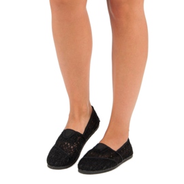 Ballerines en dentelle noire 1