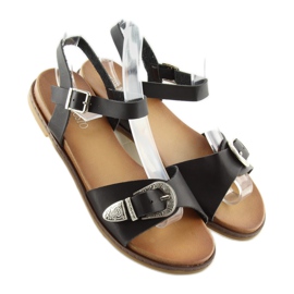 Sandales femme noires F5910 noir le noir 1