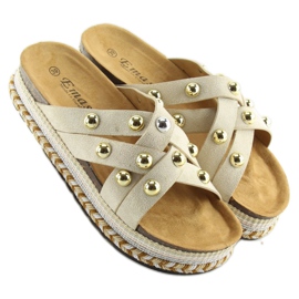 BV-418 Chaussons espadrilles beiges beiges 2