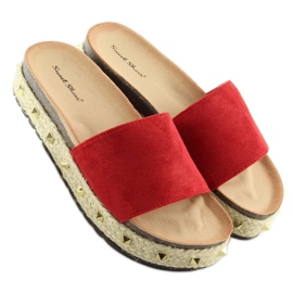 Chaussons espadrilles rouges LS51 rouges 1 Chaussons espadrilles rouges LS51 rouges 1