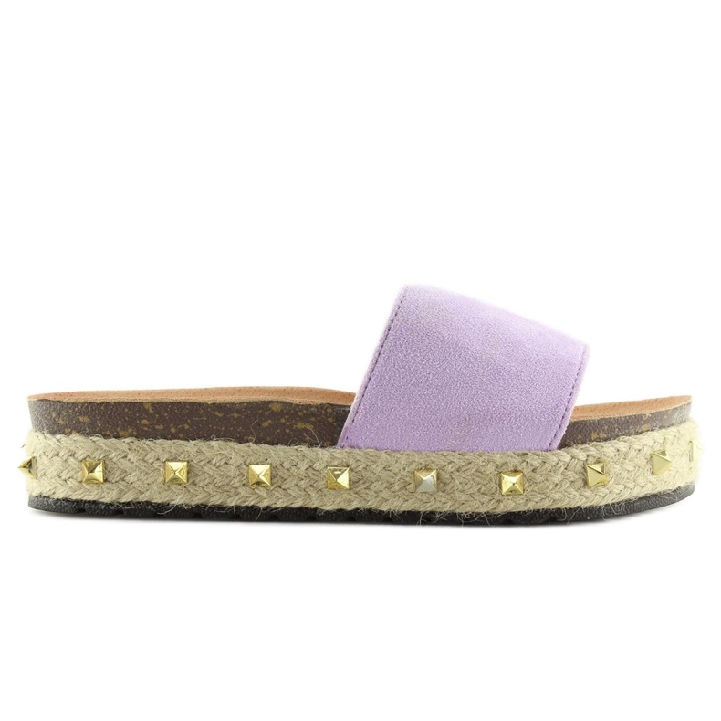 Espadrilles violettes LS51 Chaussons L.VIOLET 1