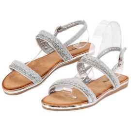 Super Me Sandales confortables en daim gris 2