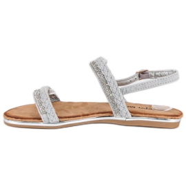 Super Me Sandales confortables en daim gris 1