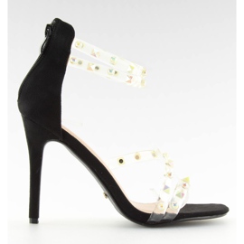 Sandales à lanières en silicone noir NF-25P Noir le noir 3