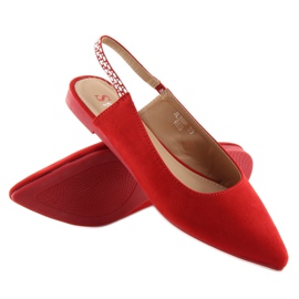 Ballerines à talons ouverts rouge JL39P rouge 3