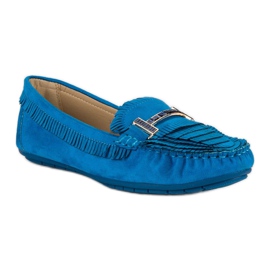 Tullo Mocassins boho à la mode bleu 2