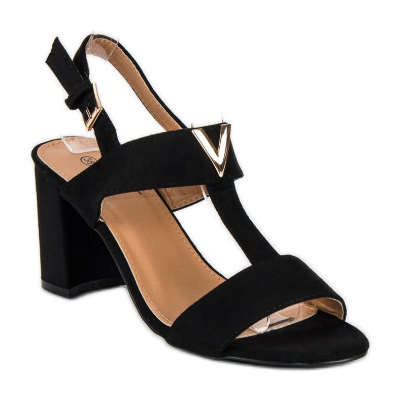 Sandales pour femmes sur un poteau le noir 1 Sandales pour femmes sur un poteau le noir 1