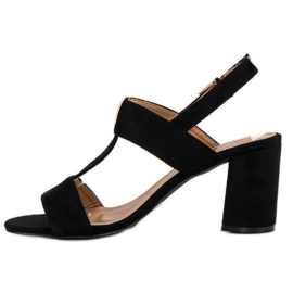 Sandales pour femmes sur un poteau le noir 2