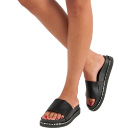 Bestelle Chaussons noirs femme le noir 1