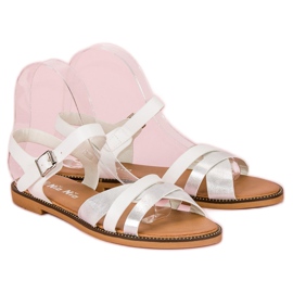 Nio Nio Sandales blanches classiques gris 4