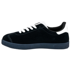 Baskets en daim MCKEYLOR blanc bleu marine 1