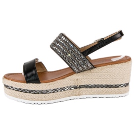 Seastar Espadrilles compensées le noir 3