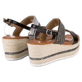 Seastar Espadrilles compensées le noir 5
