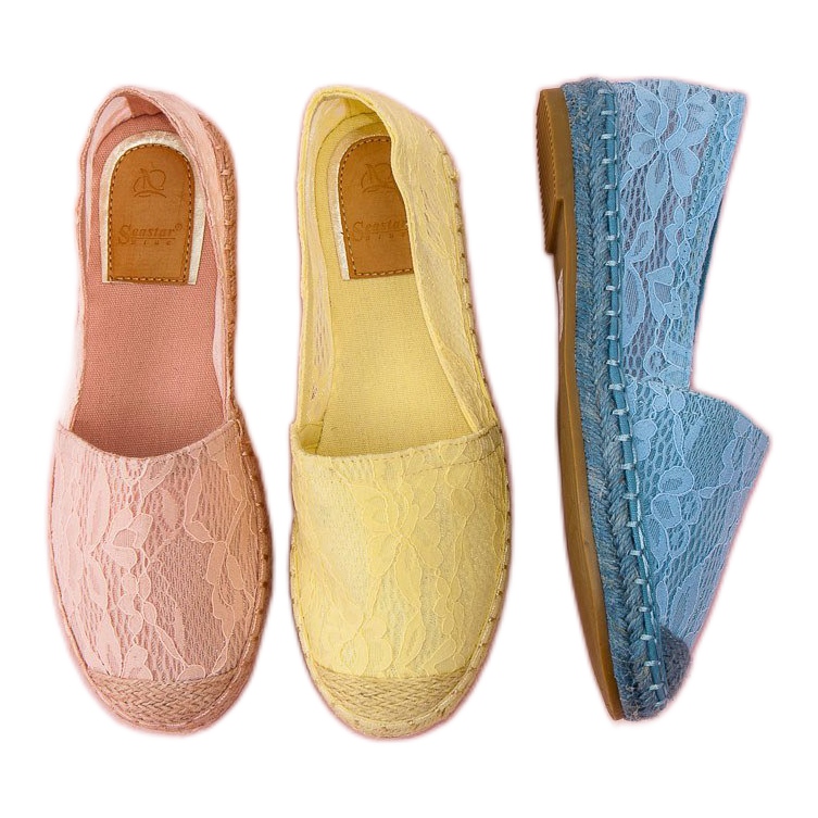 Seastar Espadrilles en dentelle jaune 1