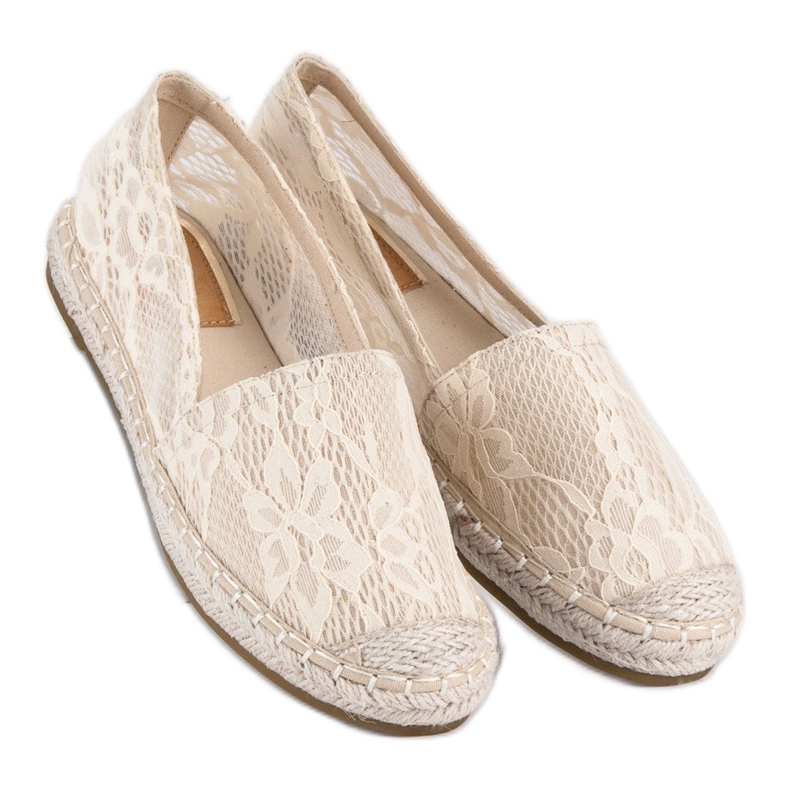 Seastar Espadrilles en dentelle beiges 2 Seastar Espadrilles en dentelle beiges 2