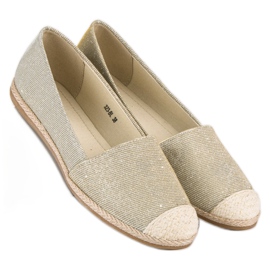 Espadrilles à paillettes jaune 3