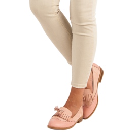 SDS Mocassins Roses À Franges 2