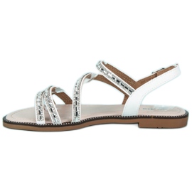 Nio Nio Sandales plates élégantes blanche 1 Nio Nio Sandales plates élégantes blanche 1