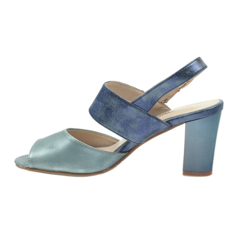 M.Daszyński Sandales à semelle intérieure en cuir Daszyński bleu 2