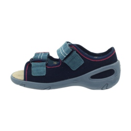 Sandales, insert en cuir Befado 065x bleu rouge bleu marin 2