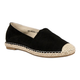 Best Shoes Espadrilles en daim noir le noir 5