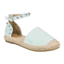 Bestelle Espadrilles menthe vert multicolore 3