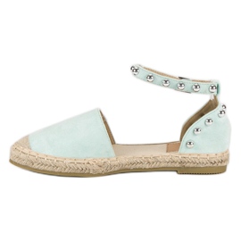 Bestelle Espadrilles menthe vert multicolore 4