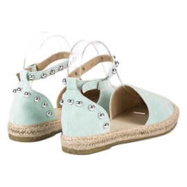 Bestelle Espadrilles menthe vert multicolore 5