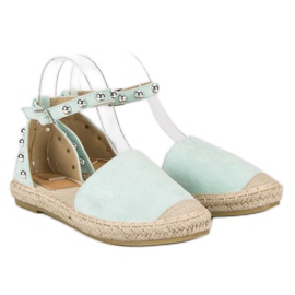 Bestelle Espadrilles menthe vert multicolore 6