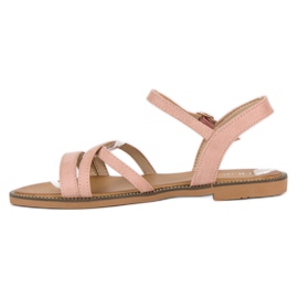 Ch. Creation Sandales en daim femme rose 3