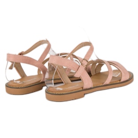 Ch. Creation Sandales en daim femme rose 4