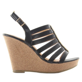 Sandales compensées FA77 Noir le noir 3