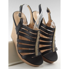 Sandales compensées FA77 Noir le noir 1