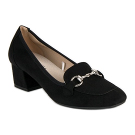 VINCEZA Escarpins en daim noir le noir 3