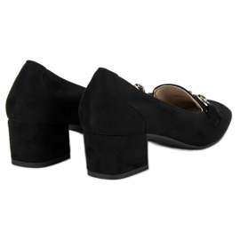VINCEZA Escarpins en daim noir le noir 5