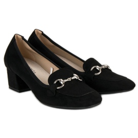 VINCEZA Escarpins en daim noir le noir 6