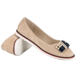 Ballerines à nœud VICES brun bleu marin 4