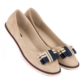 Ballerines à nœud VICES brun bleu marin 5