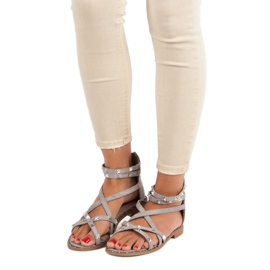 Bello Star Sandales avec une fermeture éclair gris 1 Bello Star Sandales avec une fermeture éclair gris 1