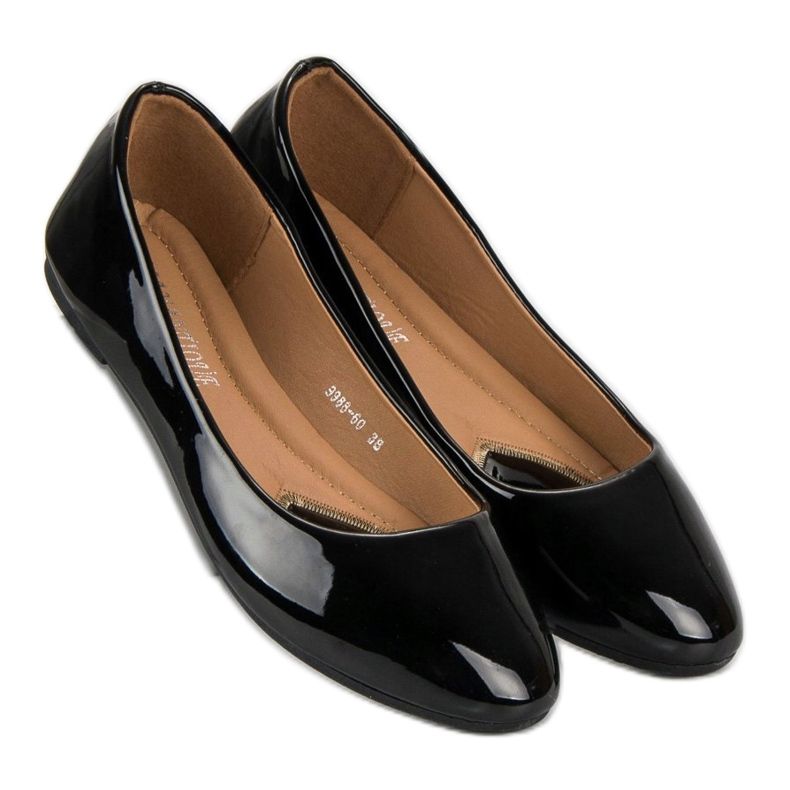 Ballerines laquées le noir 2