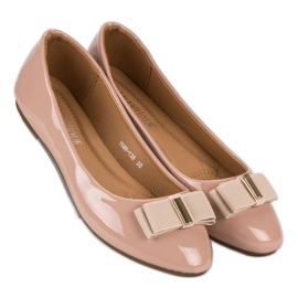 Ballerines laquées à nœud rose 2