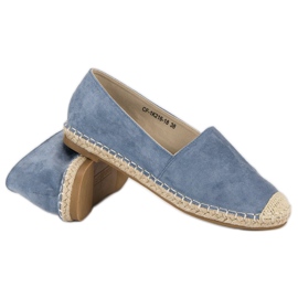 Best Shoes Espadrilles en daim bleu 6